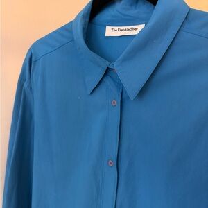 The Frankie Shop oversized bright blue Button-Up Shirt